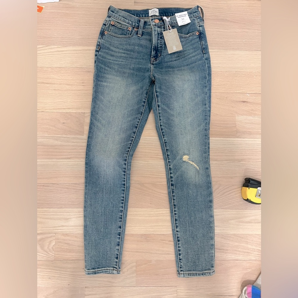 J. Crew 10” High Rise Toothpick Jeans, Size 26